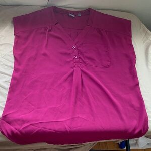 New York & Co Soho Jeans Magenta Blouse L